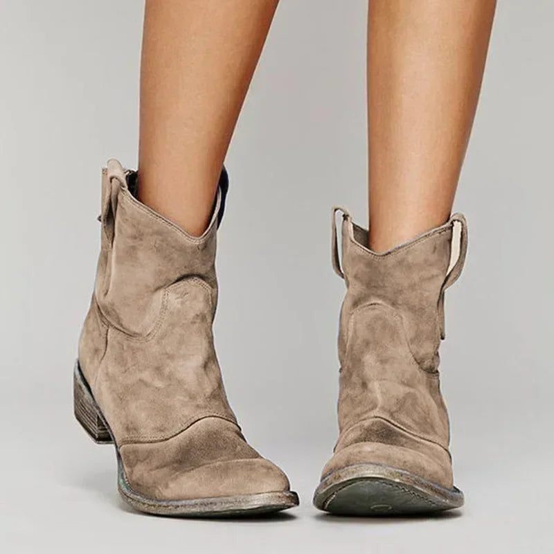 Esme Vintage Suede Ankle Boots